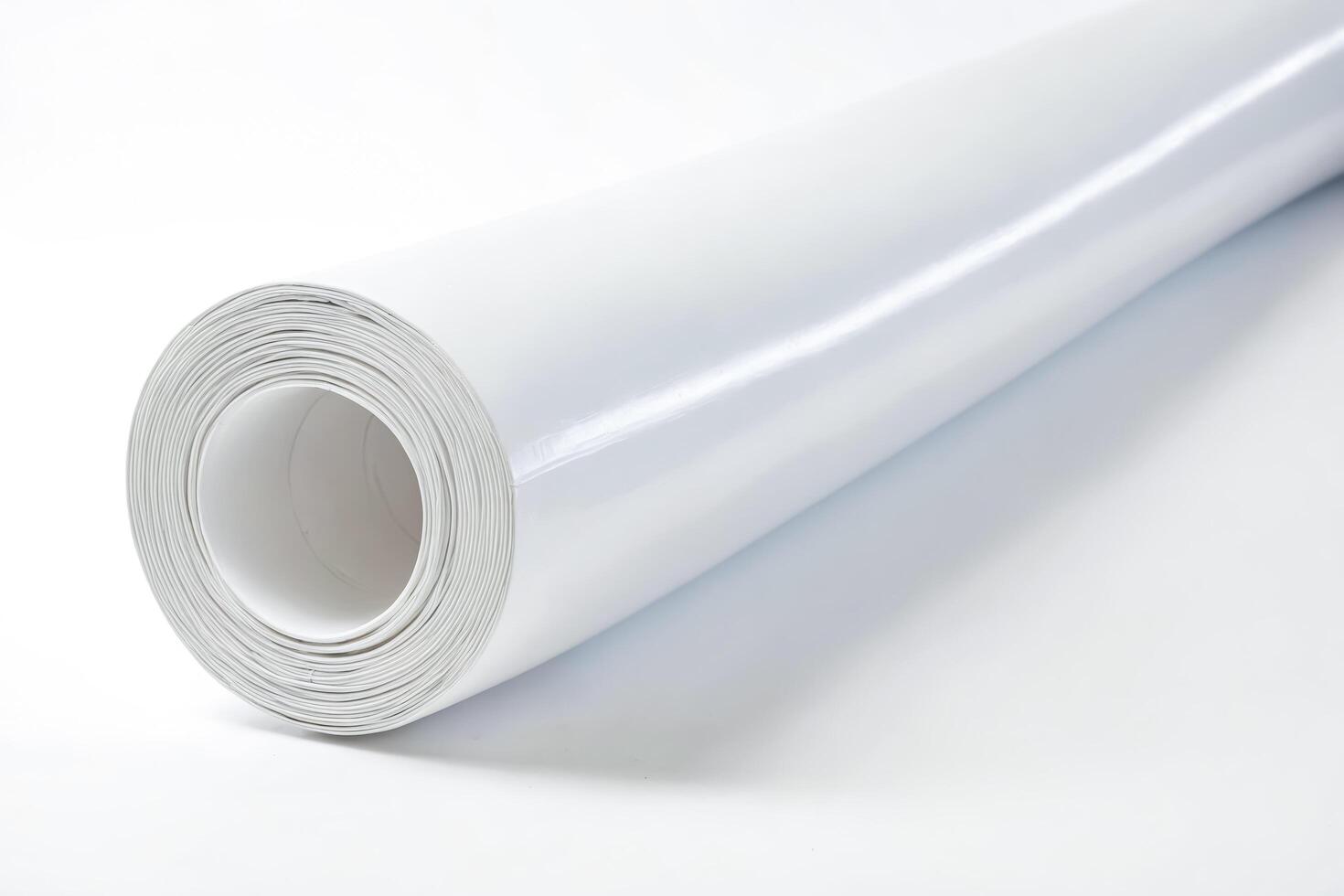 Rolled White Paper on a White Background photo