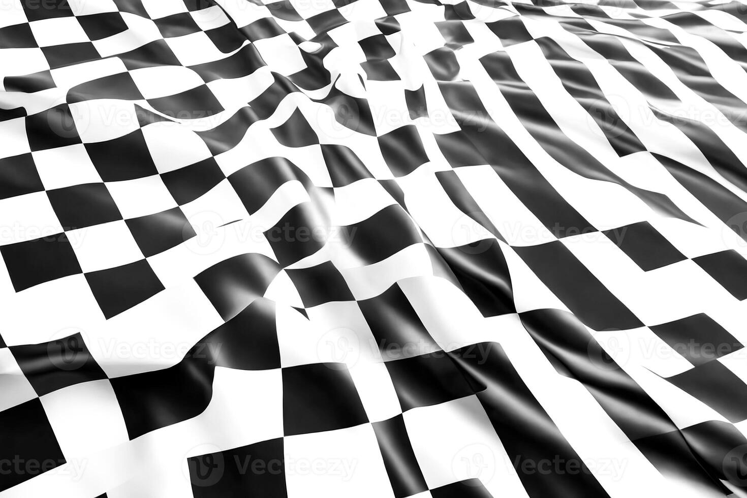 Checkered Flag Waving in the Wind photo