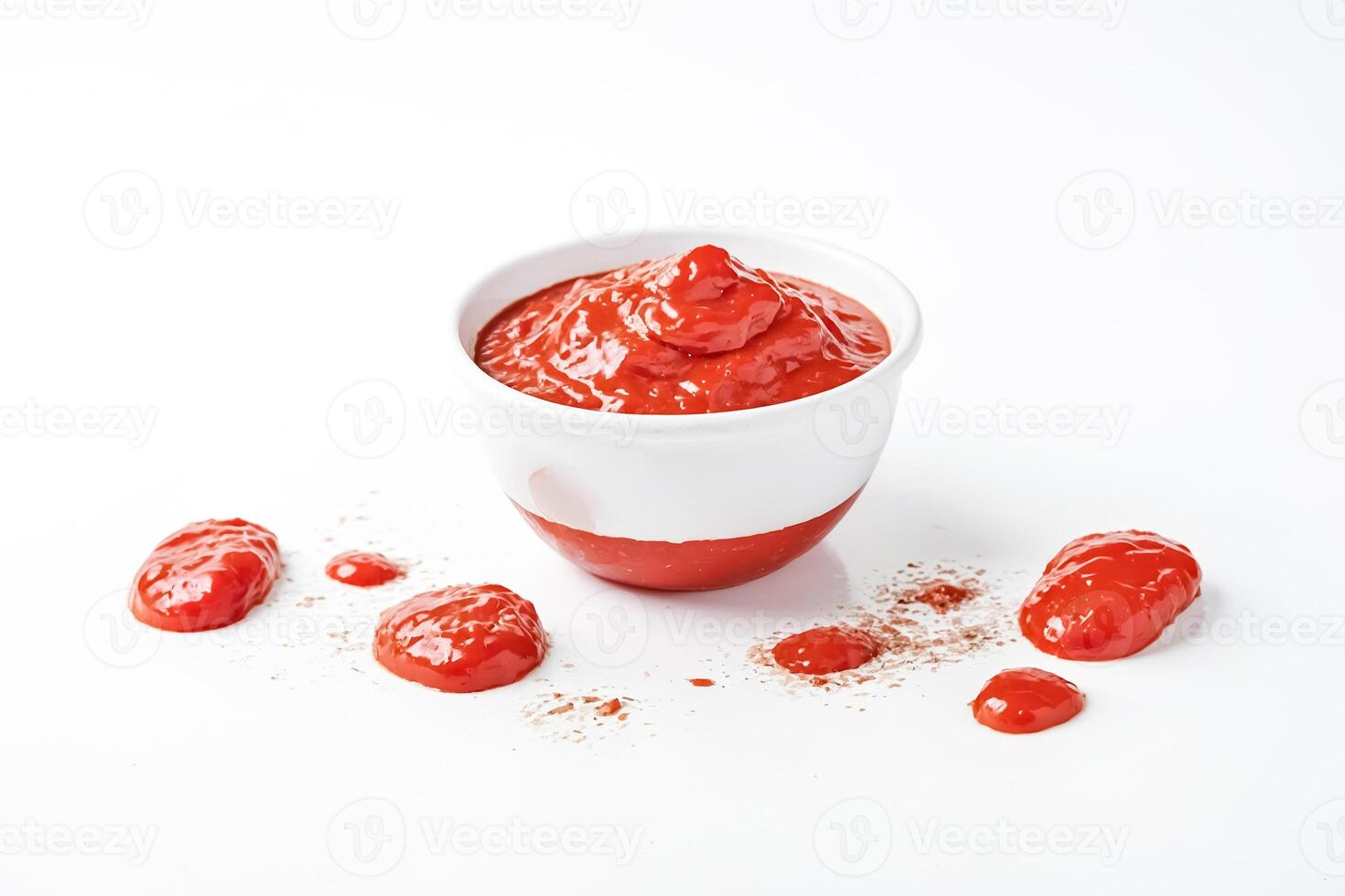 Bowl of Ketchup with Splatters photo