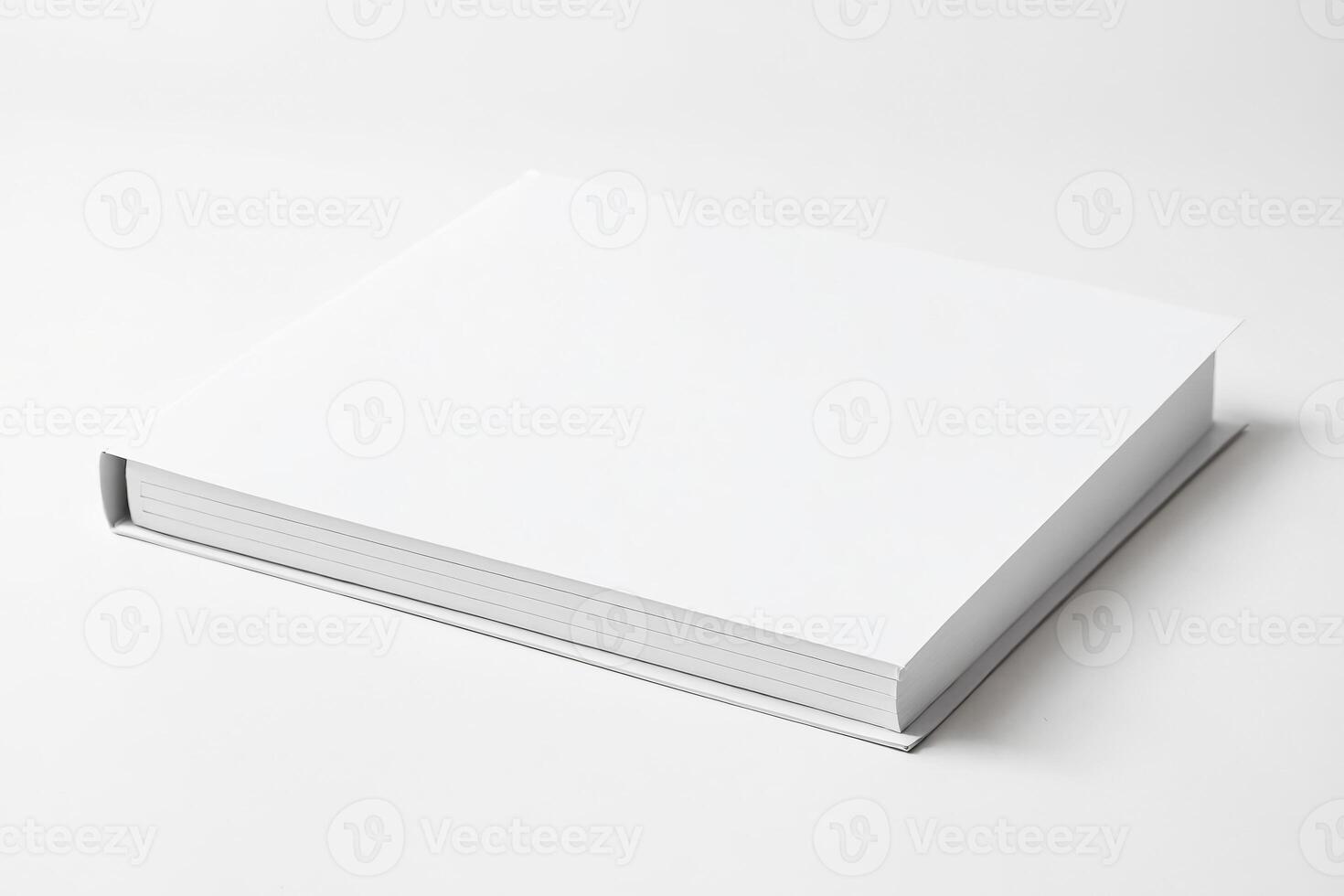 Blank White Book Mockup photo