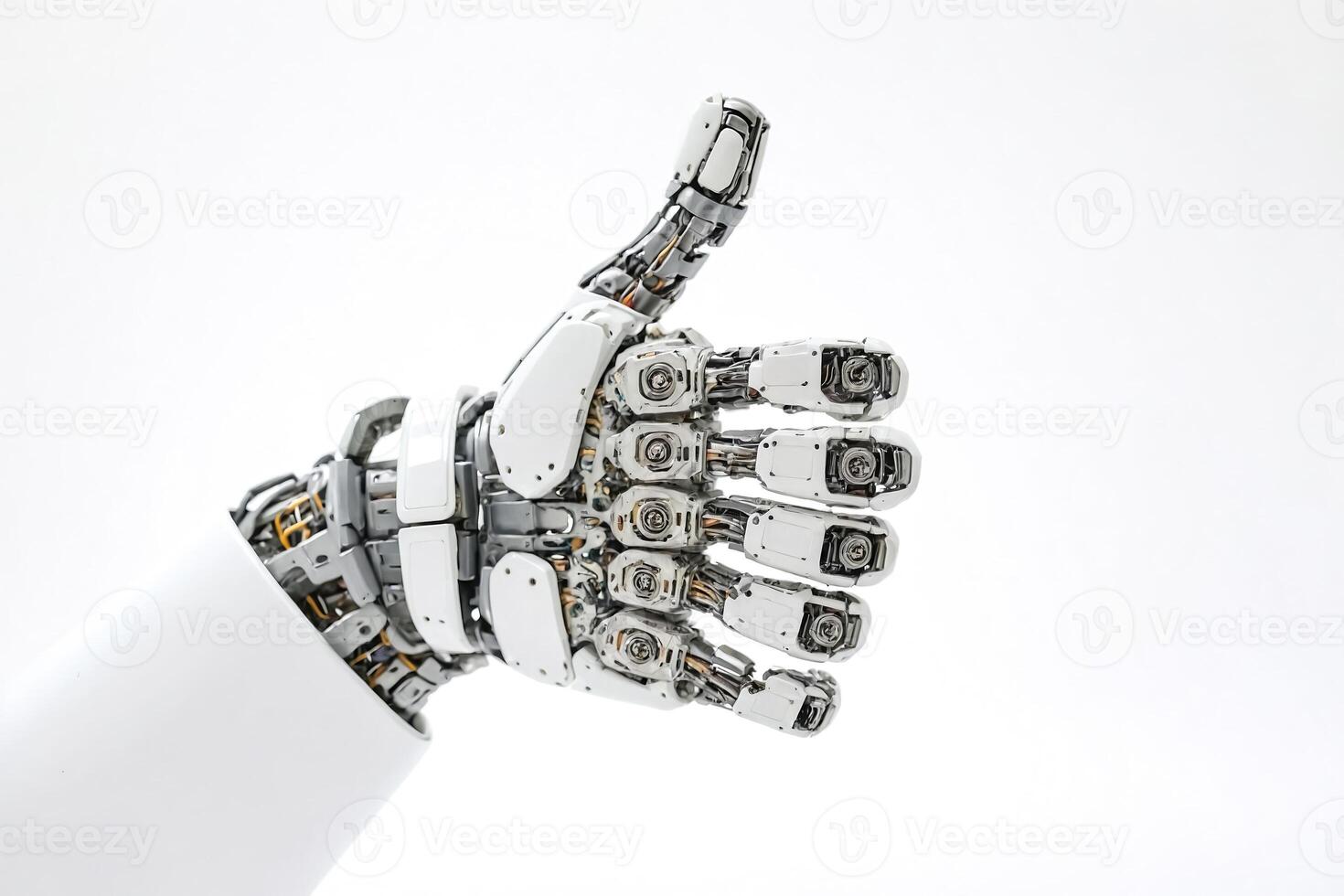 Advanced Robotic Hand Displayed in Open Gesture photo