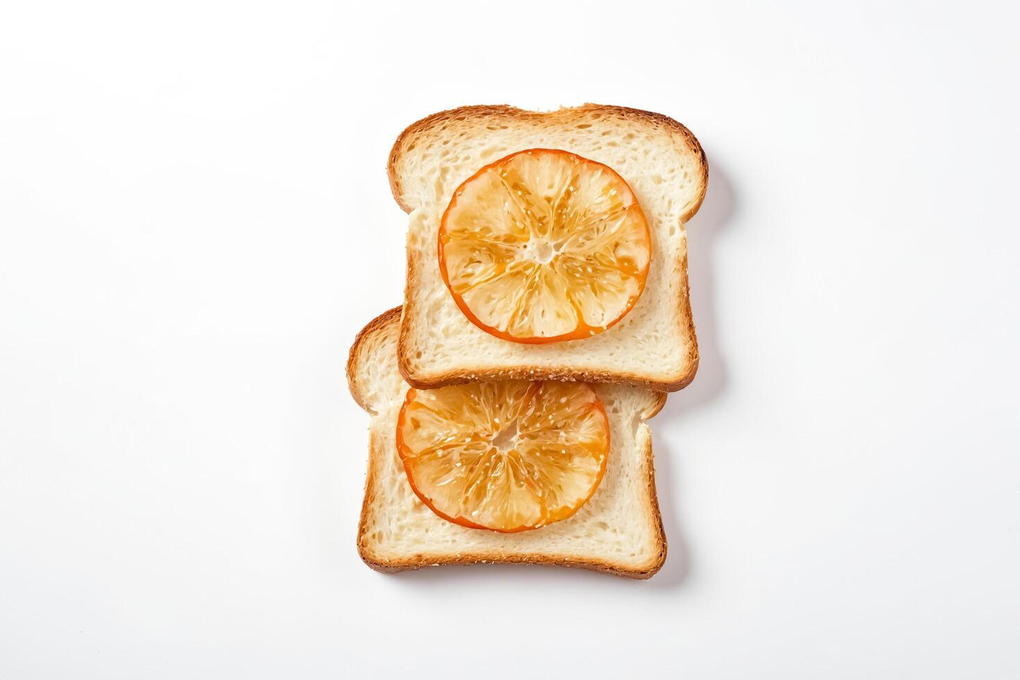 Toasted Bread with Orange Slices photo