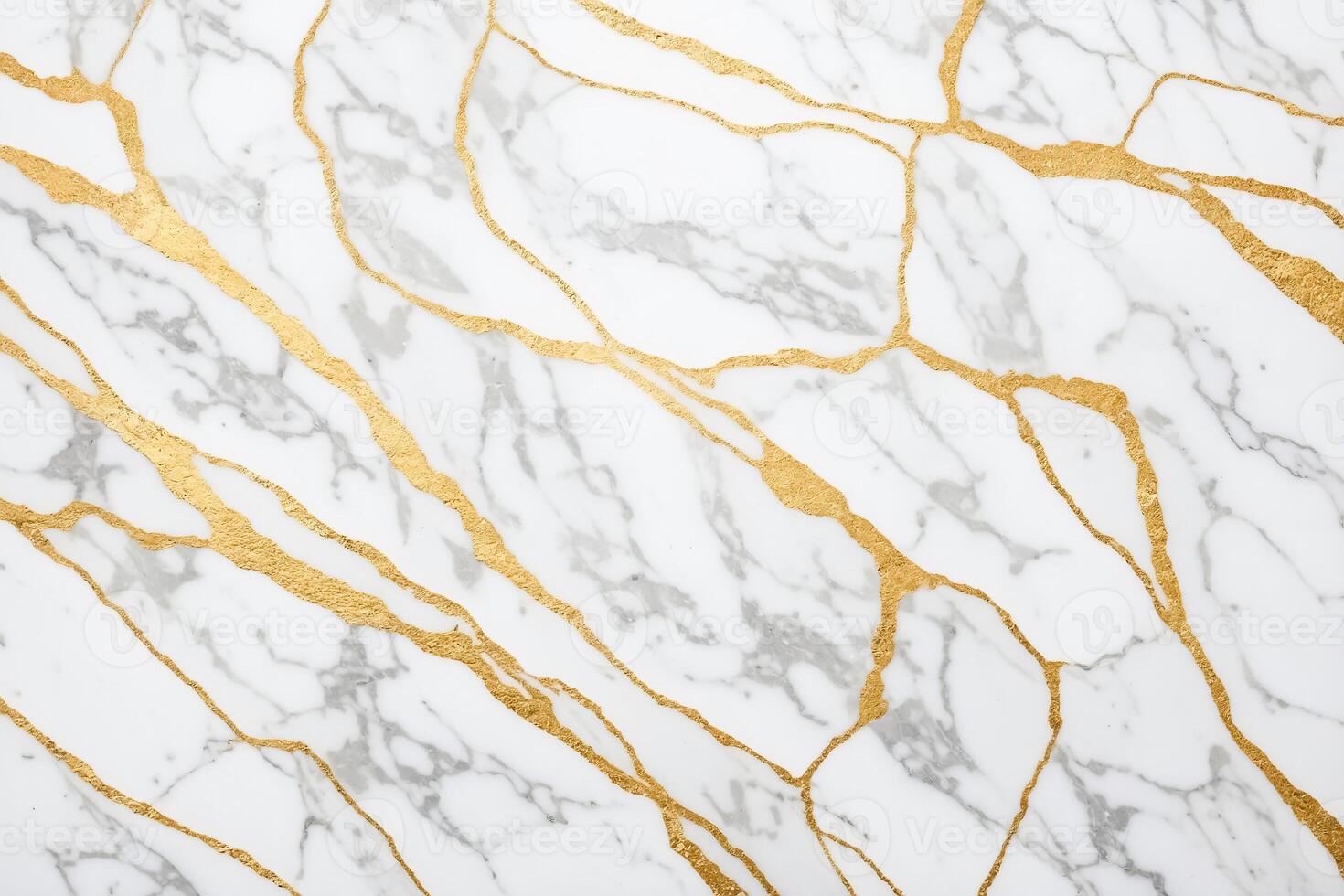 White Marble Texture with Gold Veins photo