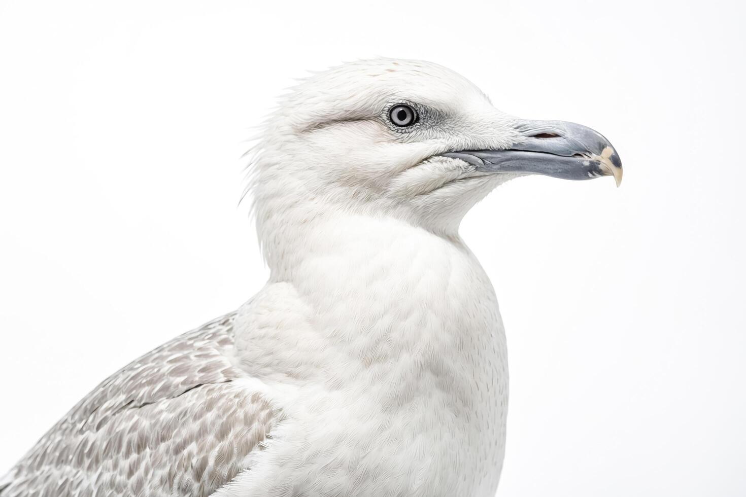 Close-up of a young seabird's face photo