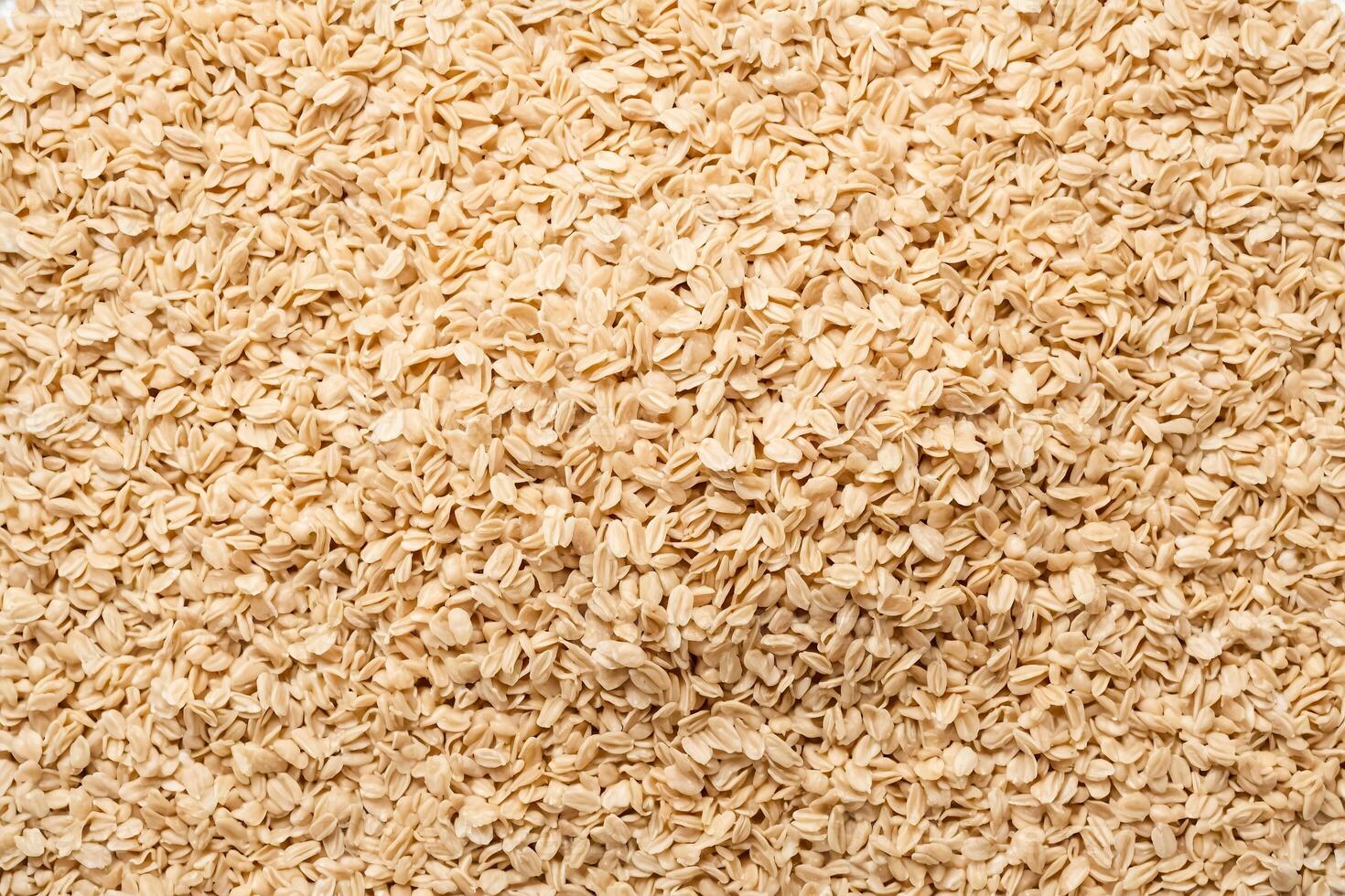 Close-up of Uncooked Rolled Oats photo