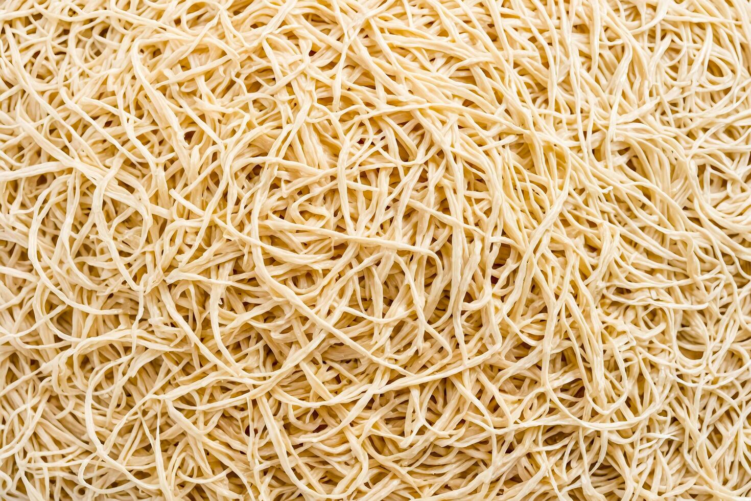 Close-up of thin, white noodles photo