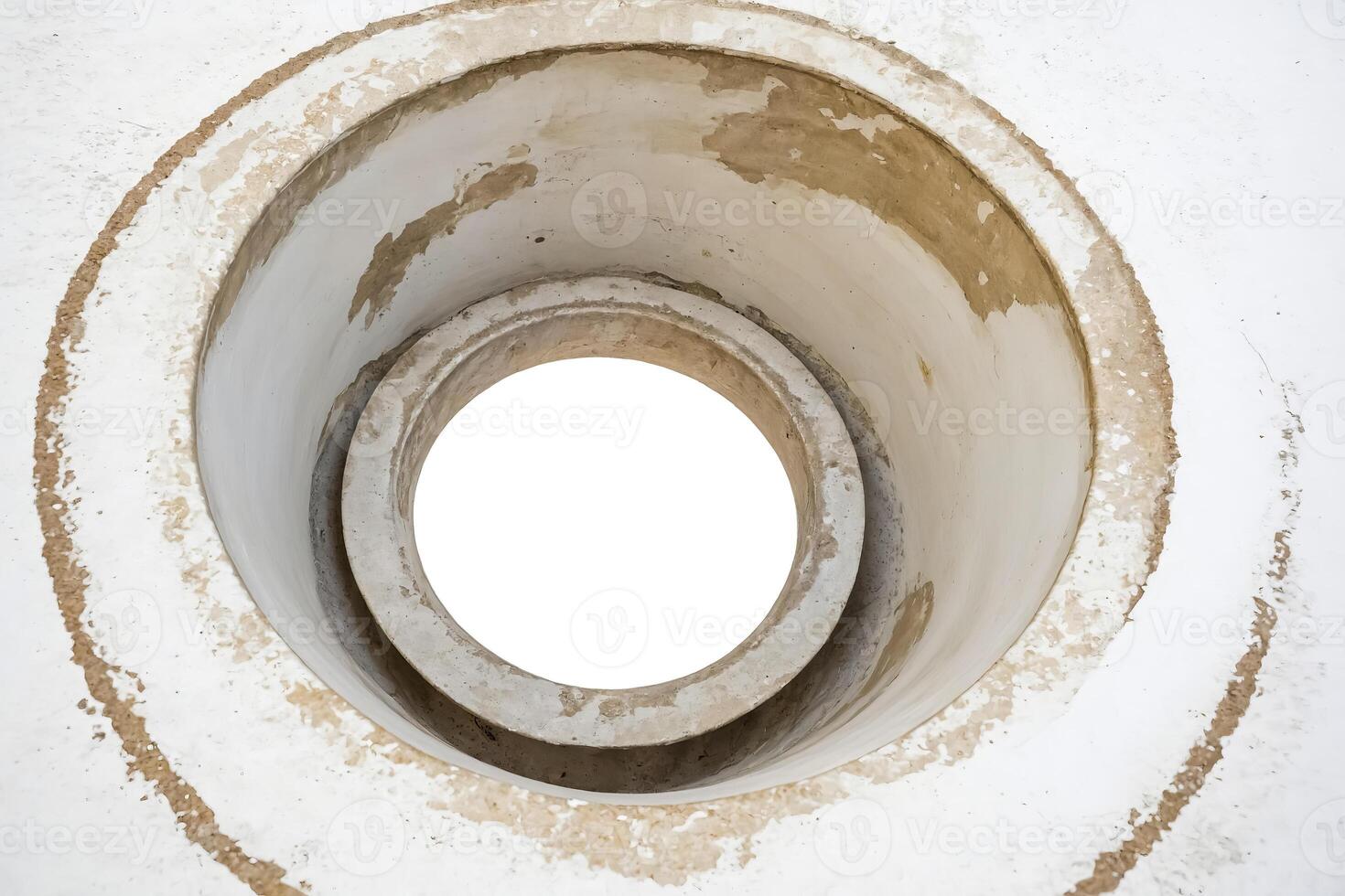 hormigón circulo con blanco antecedentes foto