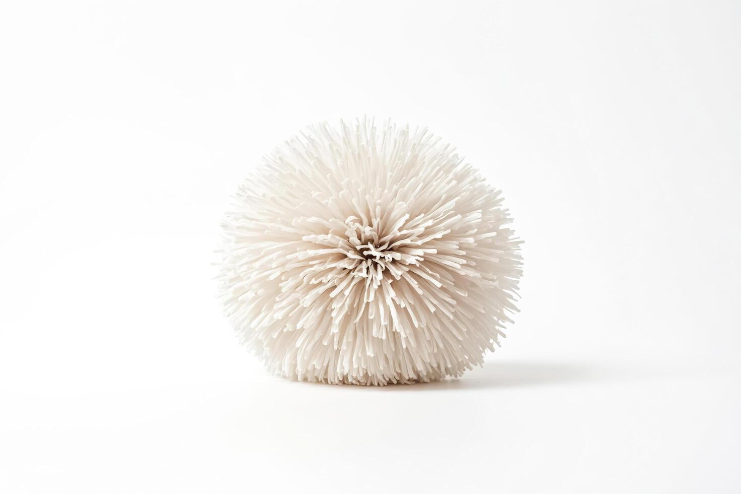 White Paper Sphere Isolated on White Background photo