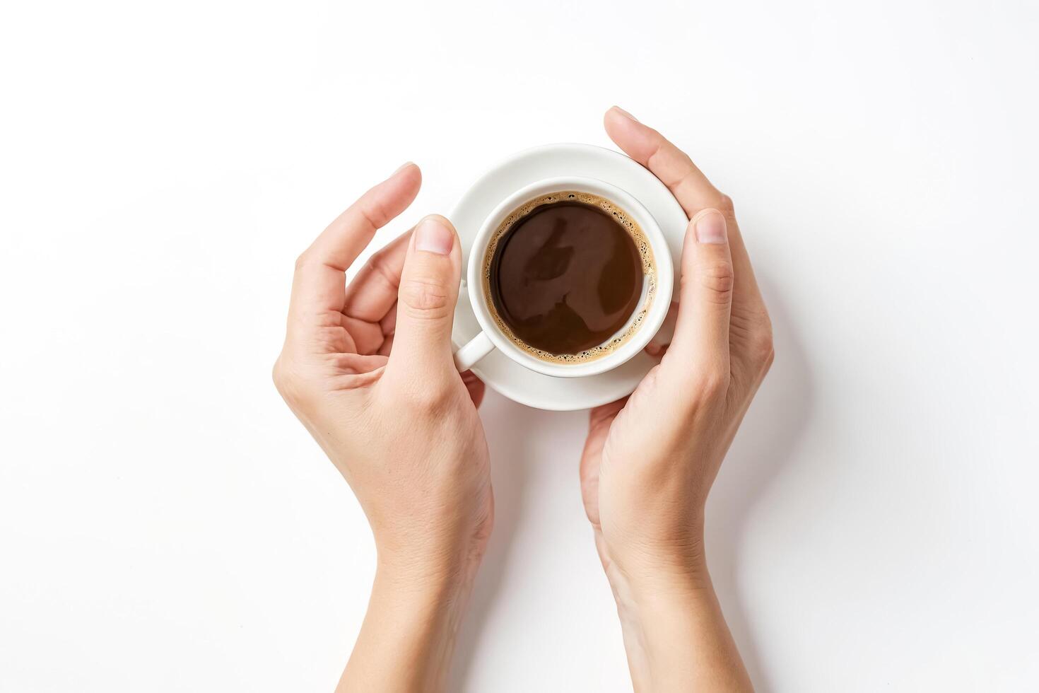 manos participación taza de café foto