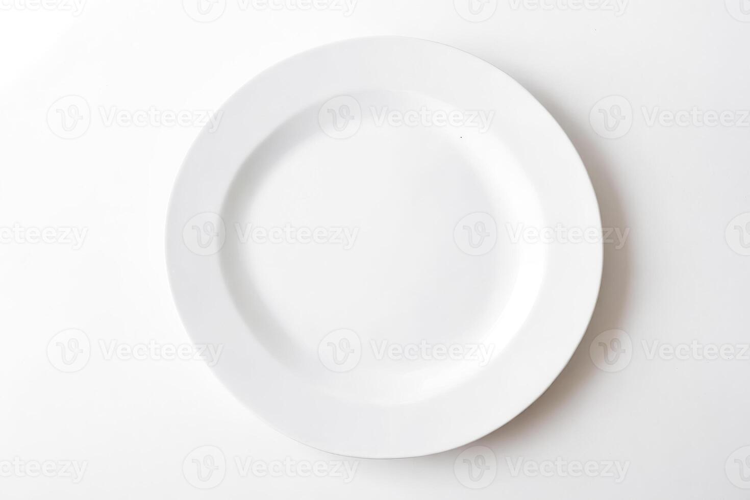 White Oval Plate on White Background photo