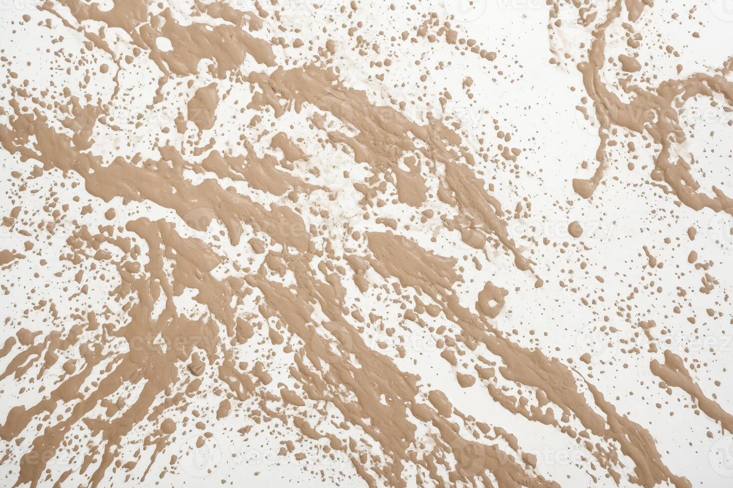 Abstract Mud Splatter on White Background photo