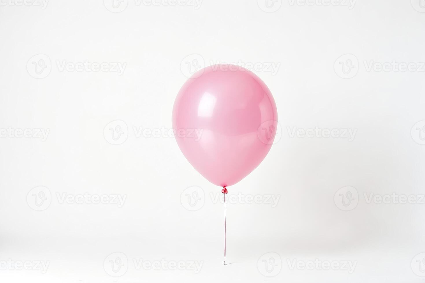 Pink Balloon on White Background photo