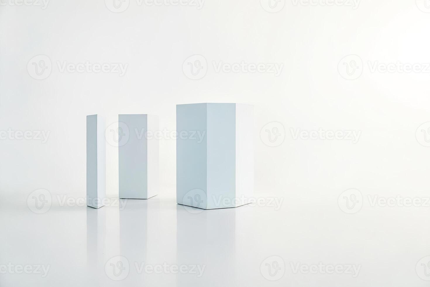 White Geometric Shapes on a White Background photo