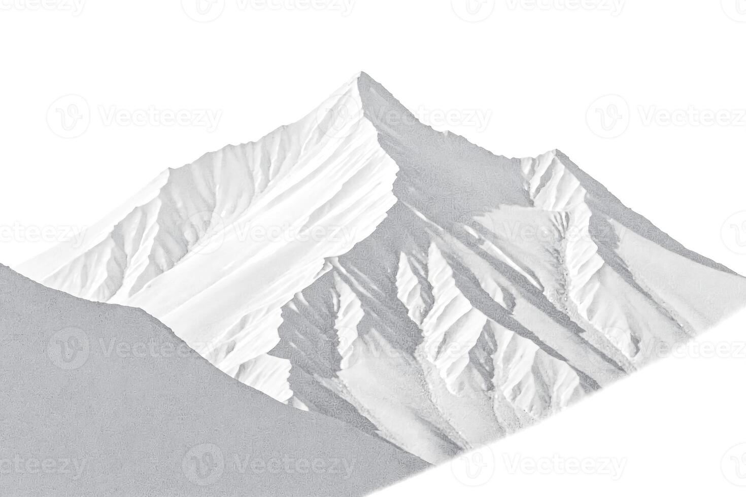 White Mountain Range Digital Illustration photo
