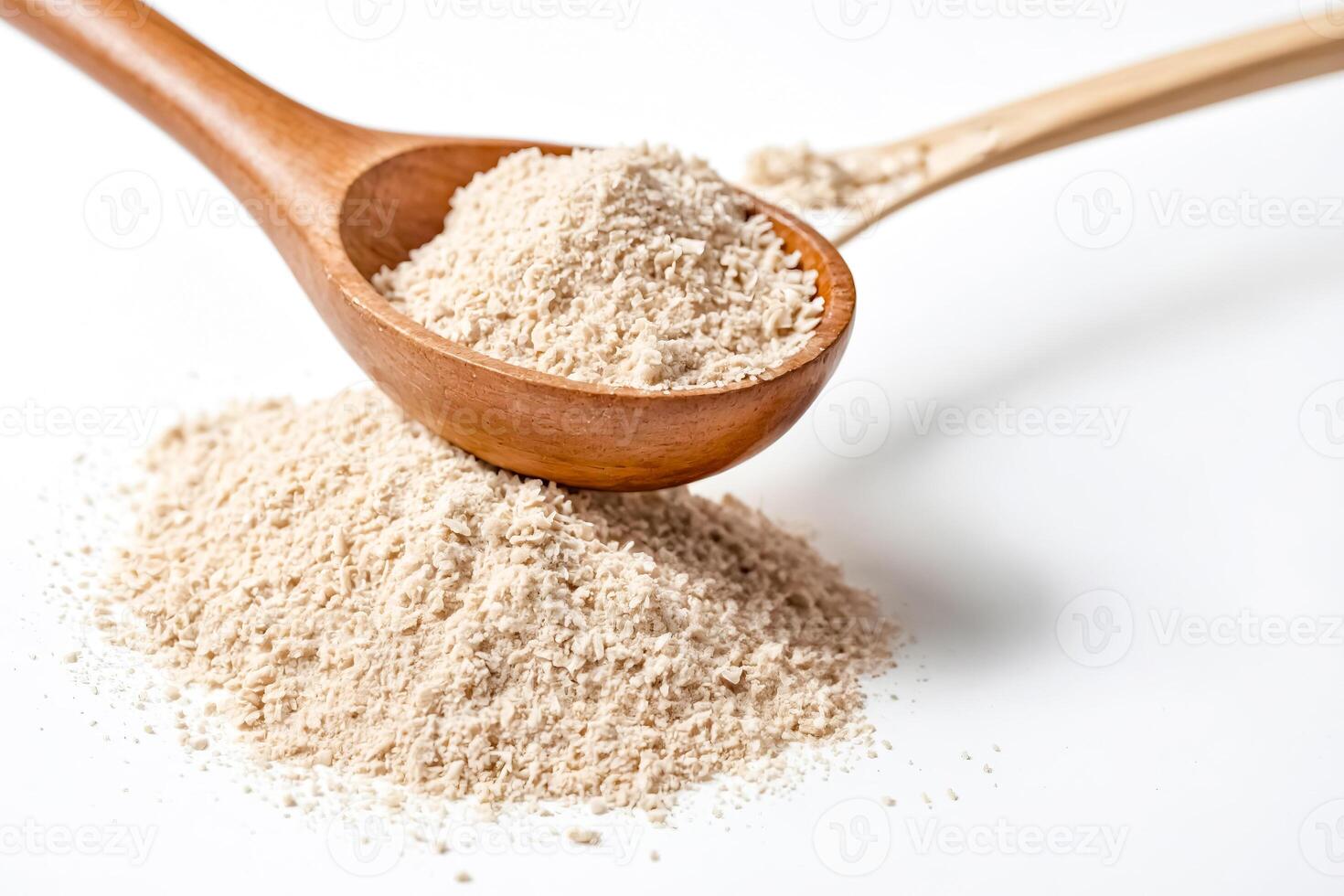 Wooden Spoon with White Flakes photo