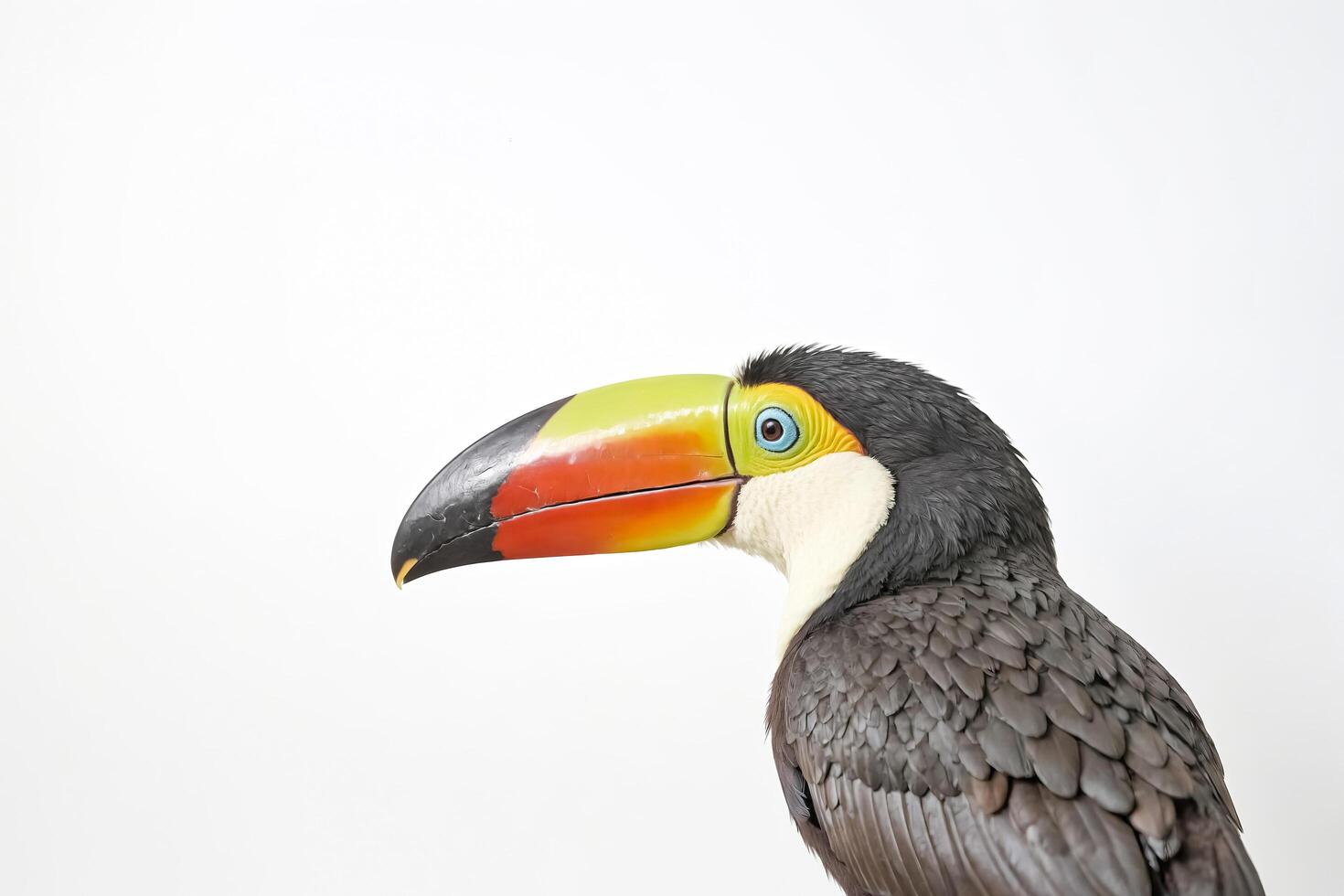 Close-Up of a Toucan's Colorful Beak photo