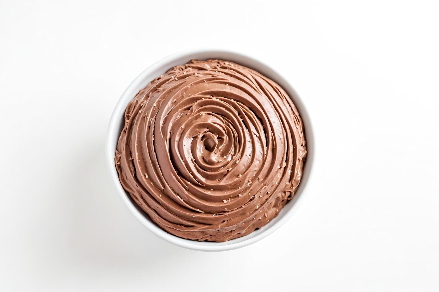 Chocolate Swirl in a White Bowl photo