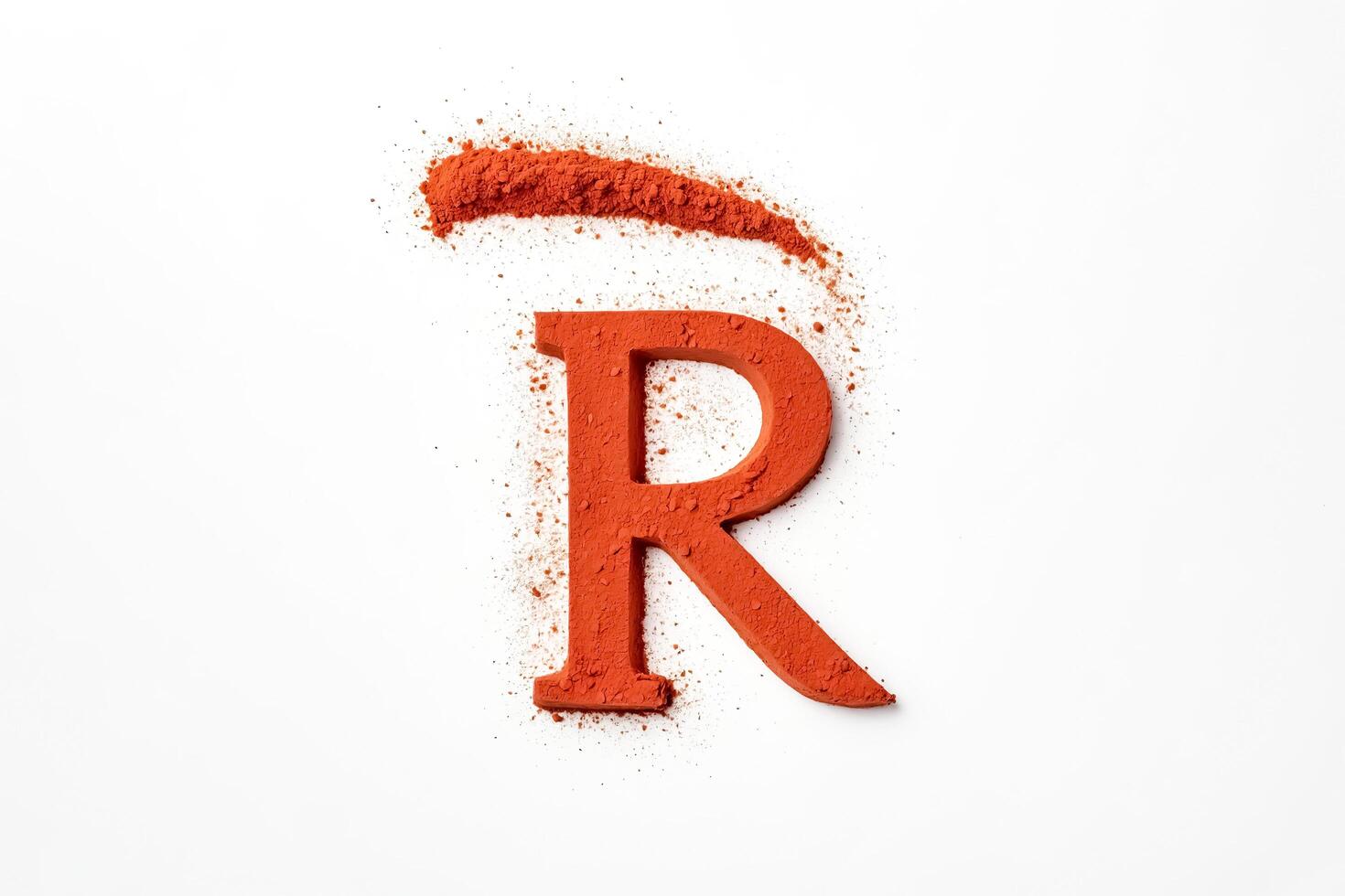 Red Powder Letter R photo