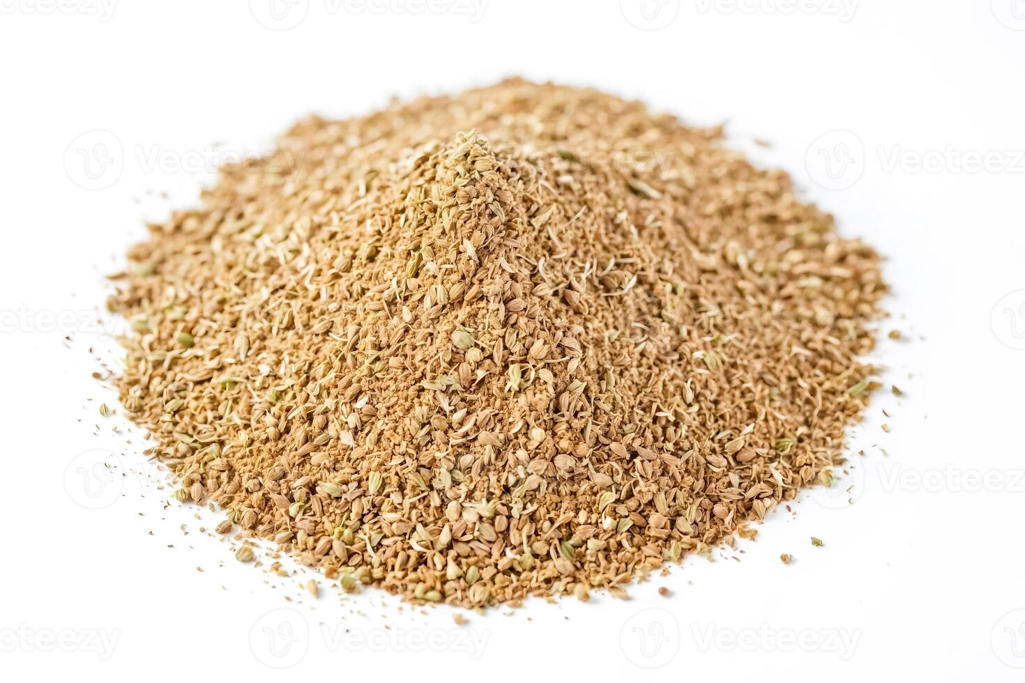 Dried Coriander Seeds on White Background photo