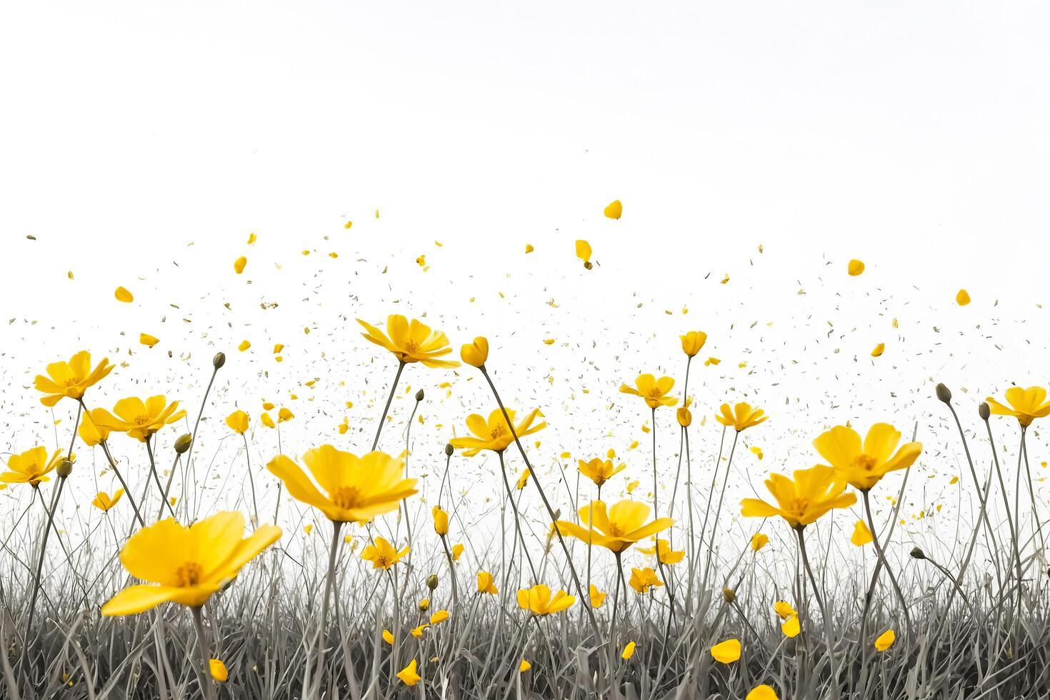 Yellow Flowers in the Wind photo