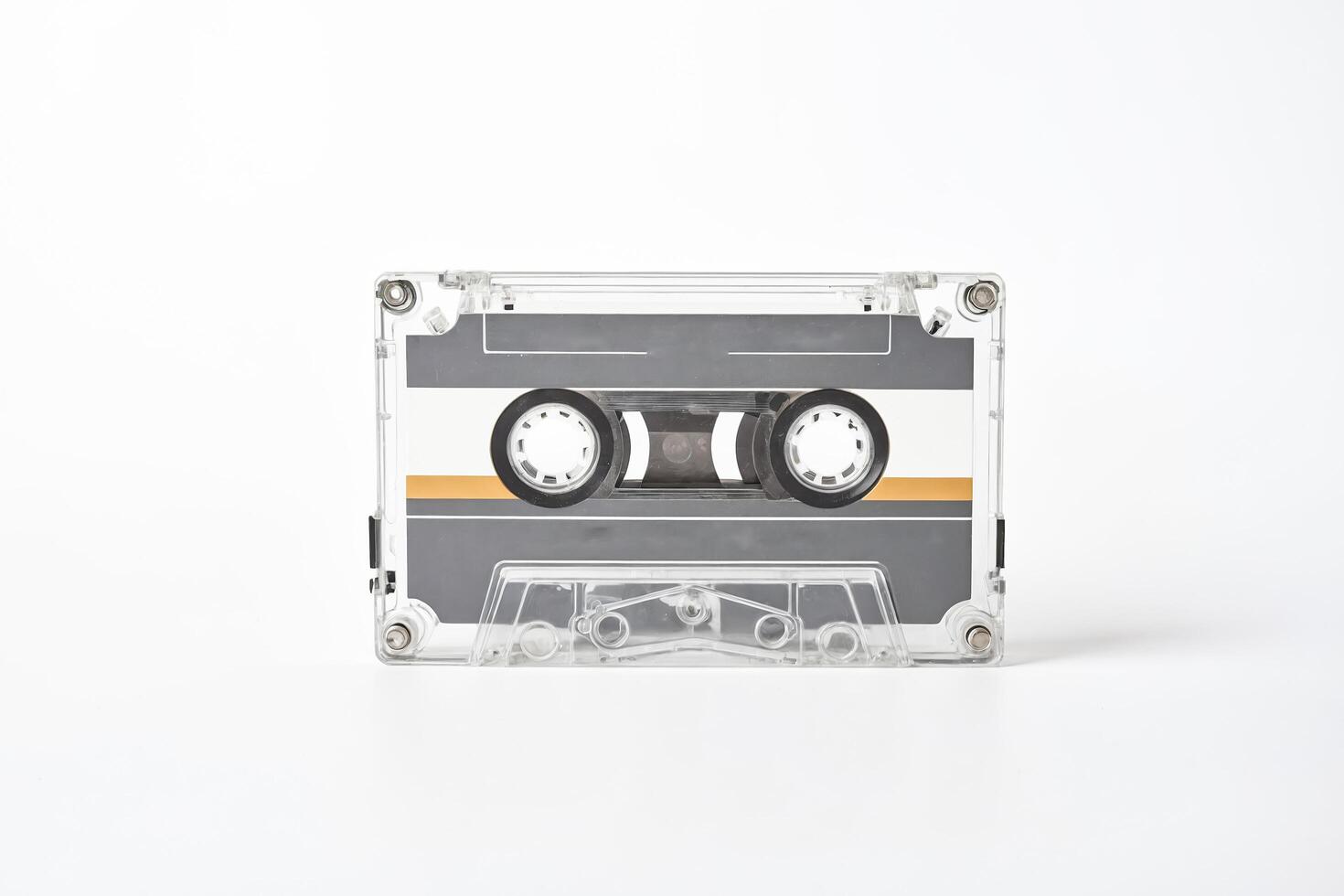 Vintage Audio Cassette Tape on White Background photo