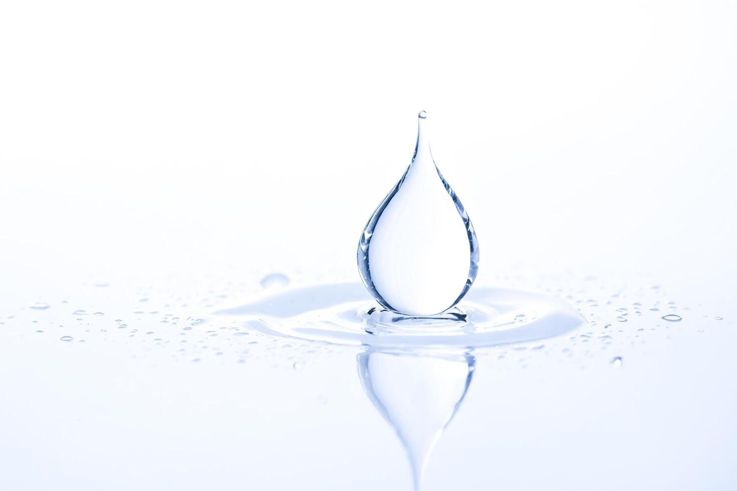 Water Drop Splashing in Water photo