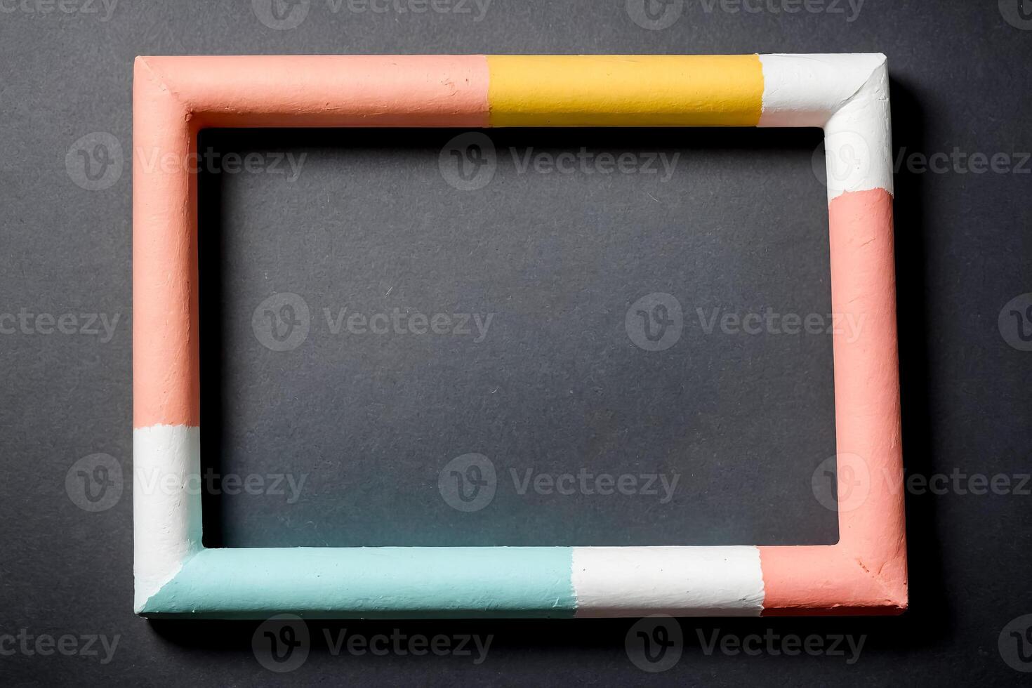 Colorful Picture Frame on Black Background photo