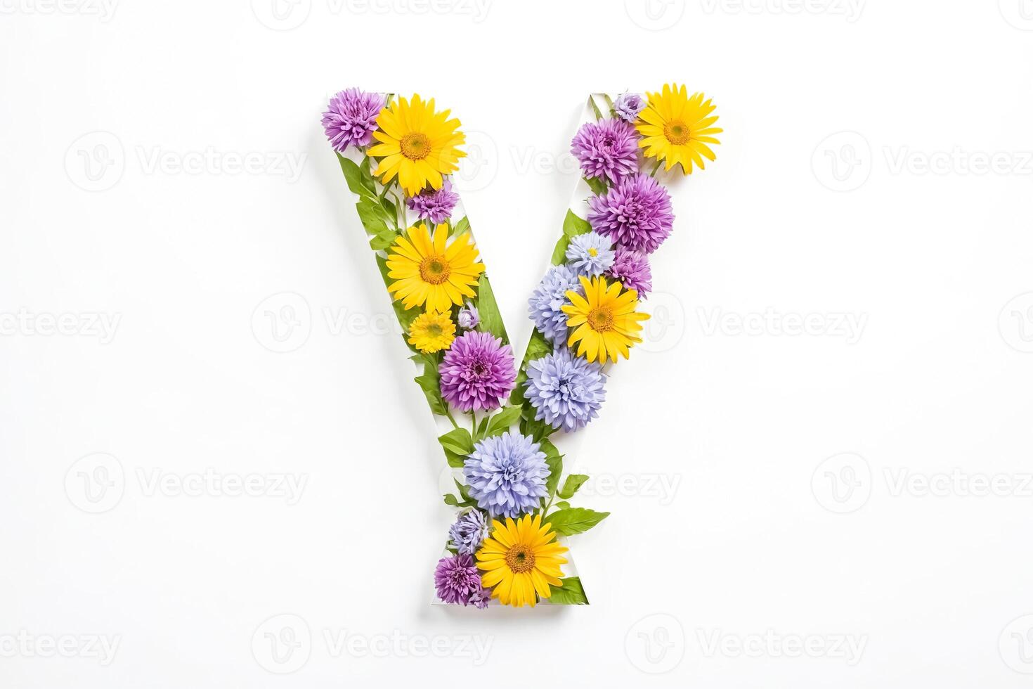 Floral Letter V photo