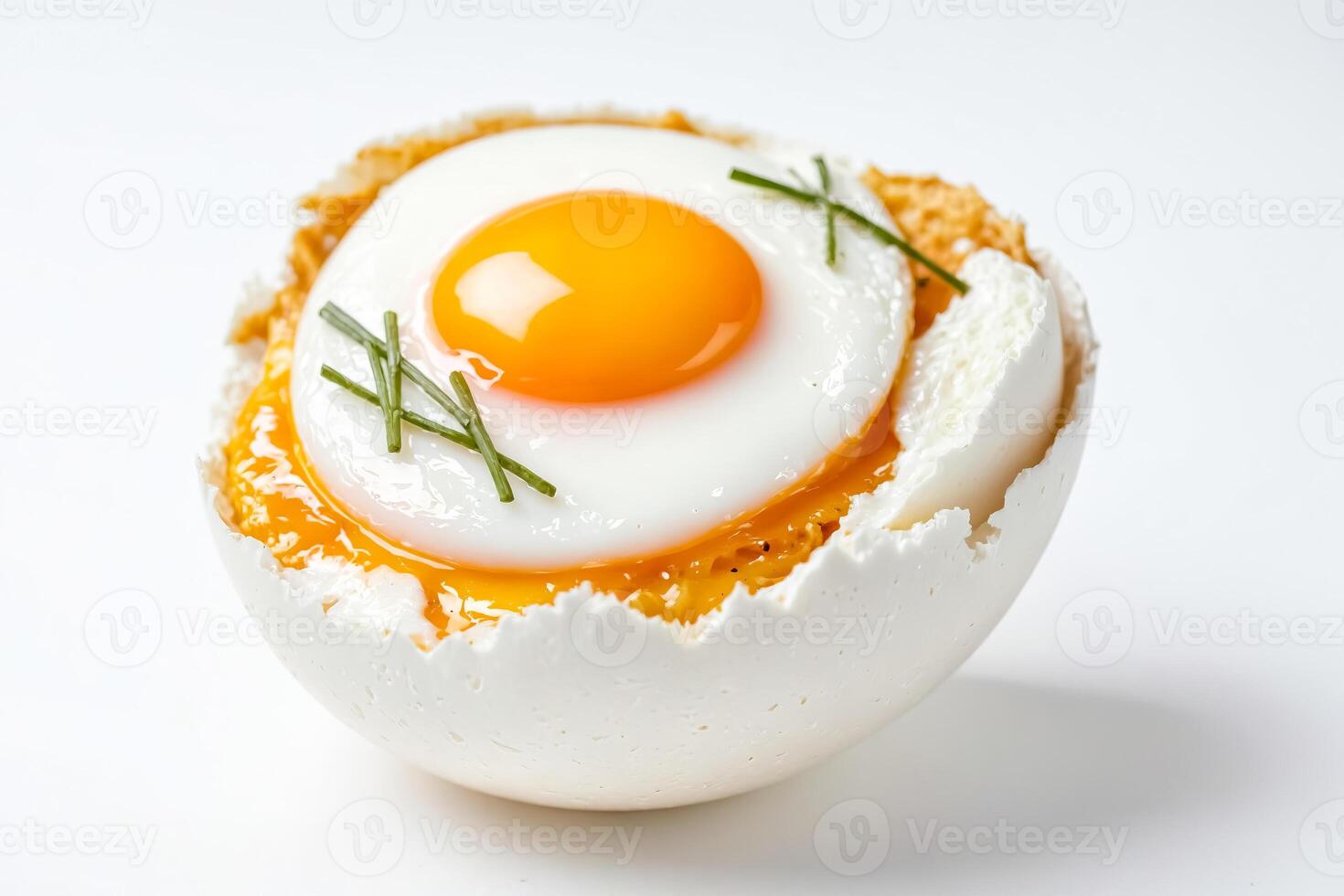 Fried Egg in a Cracked Egg Shell photo