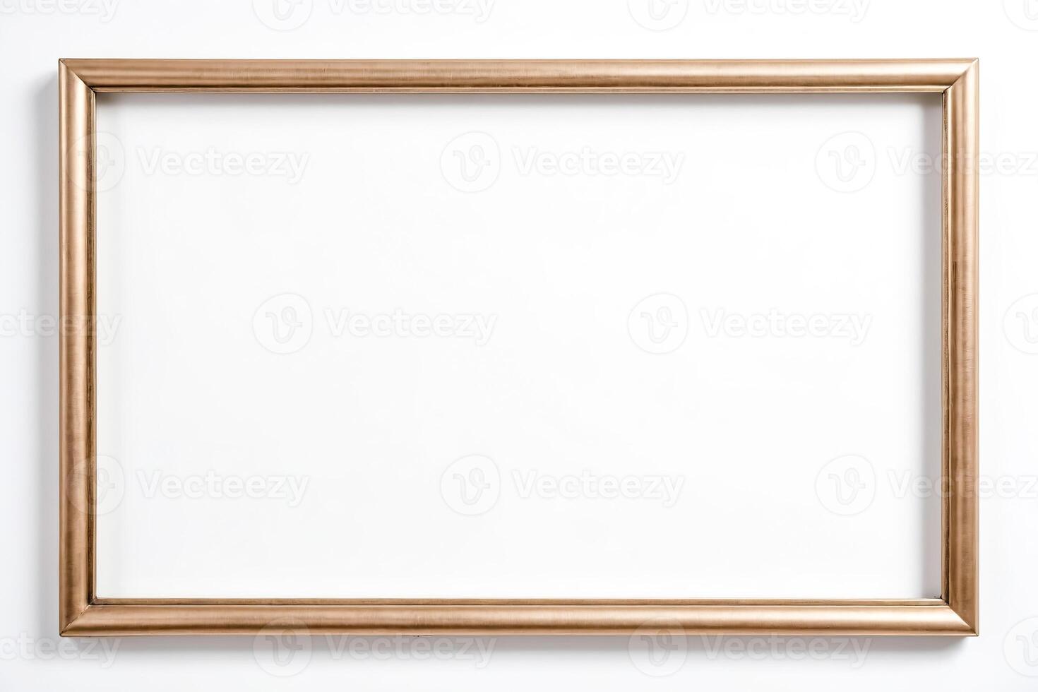 Gold Frame Isolated on White Background photo