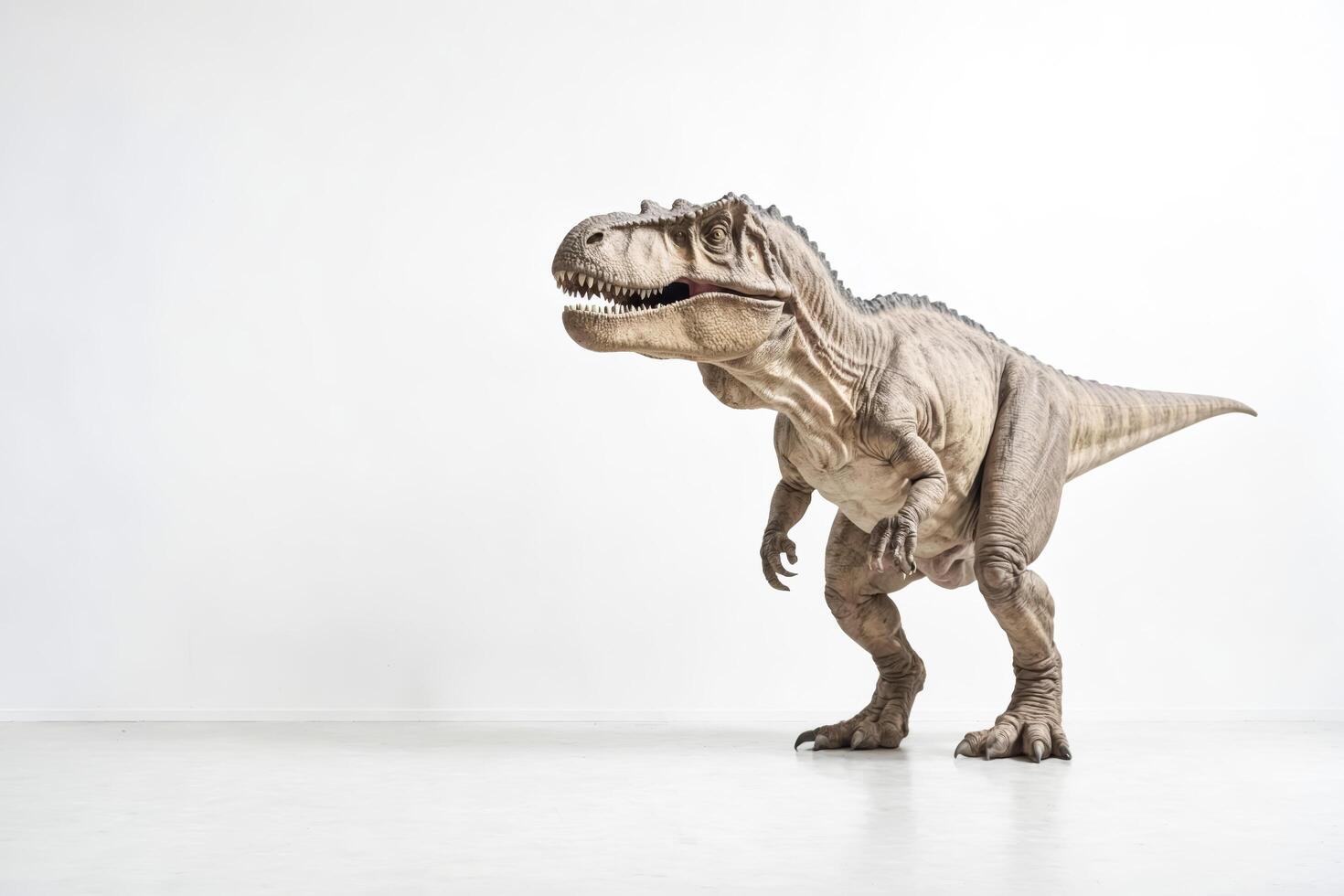 Lifelike Dinosaur Model in a Studio photo
