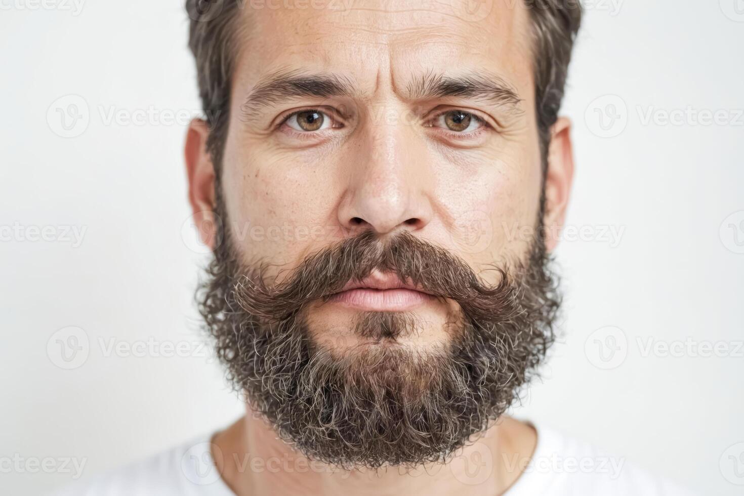 Man with a Dark Beard and Brown Eyes photo