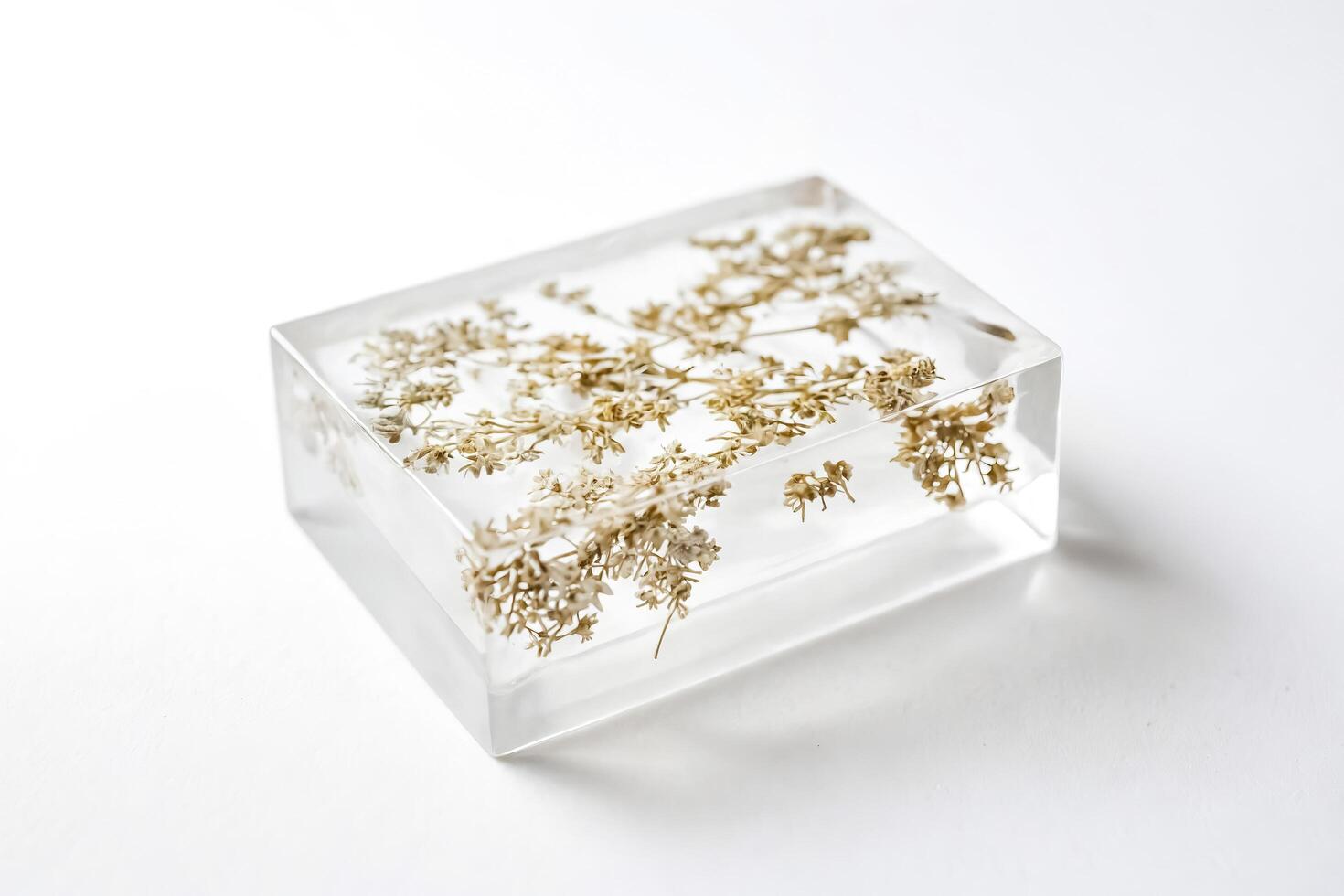Dried Flowers in Resin Block photo