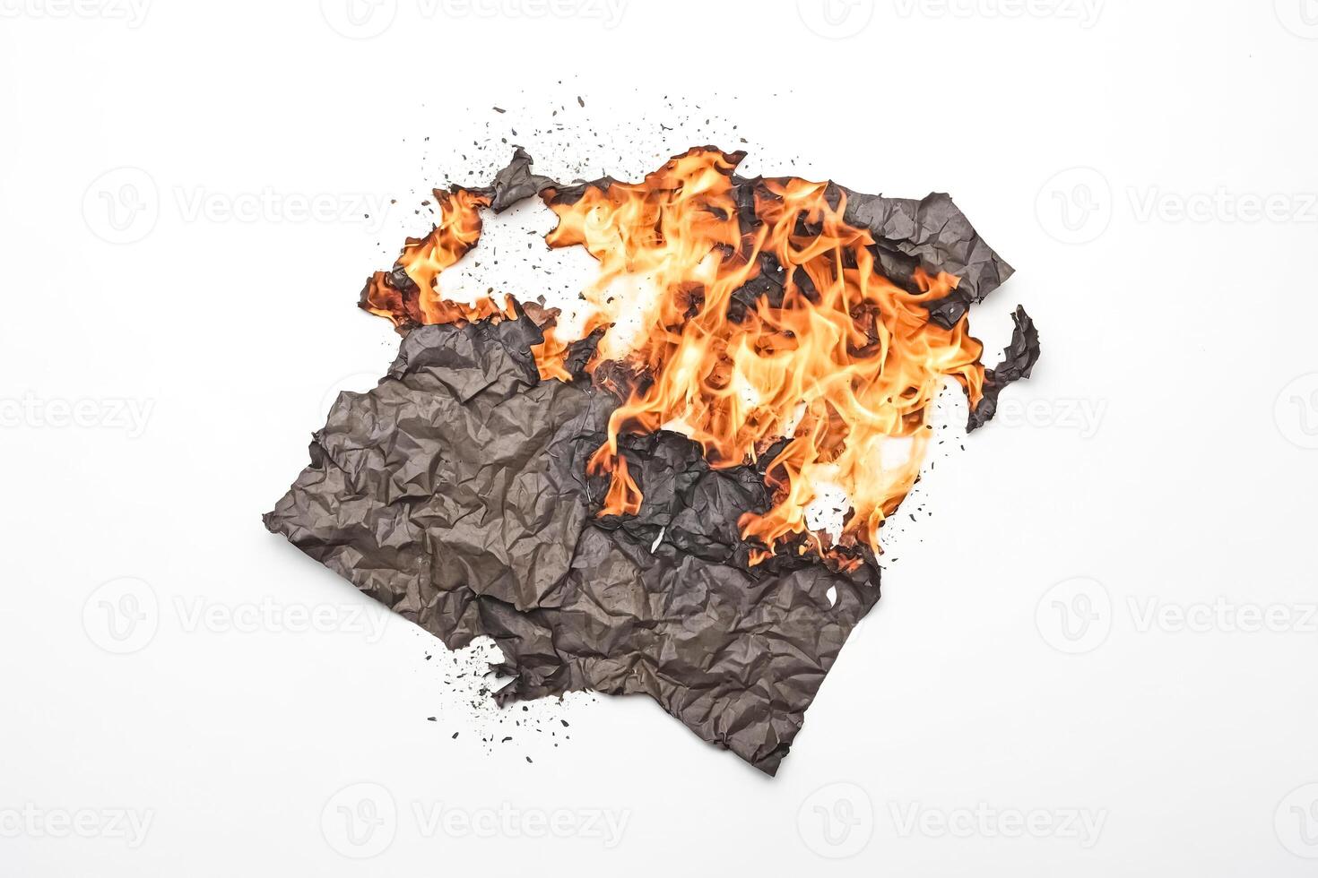 Burning Crumpled Paper photo