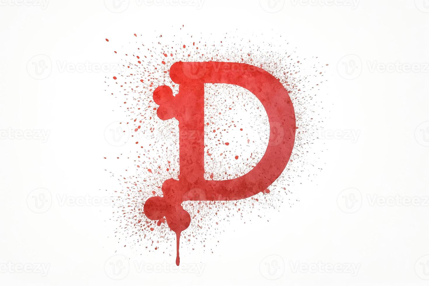Blood Spatter Letter D photo