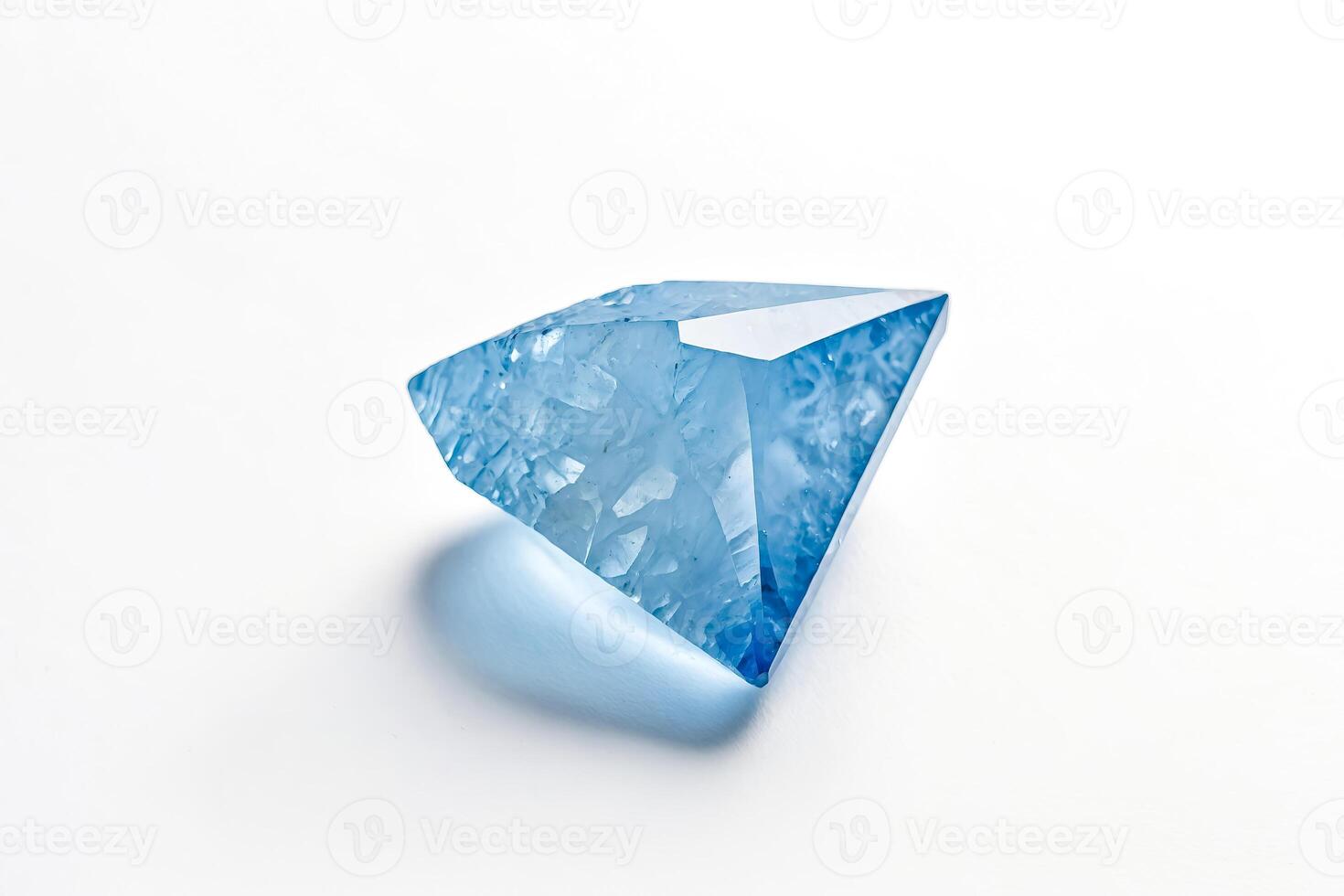 Blue Crystal on White Background photo