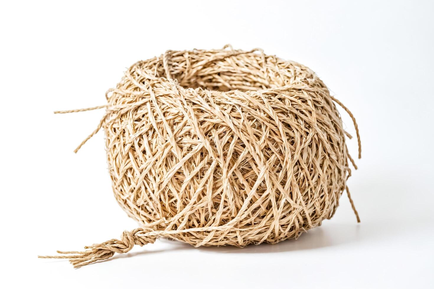 Ball of Twine Isolated on White photo