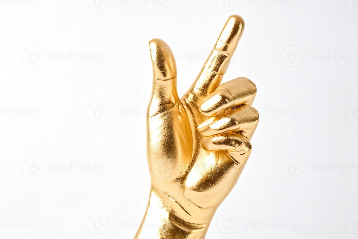 Golden Hand Pointing Up photo