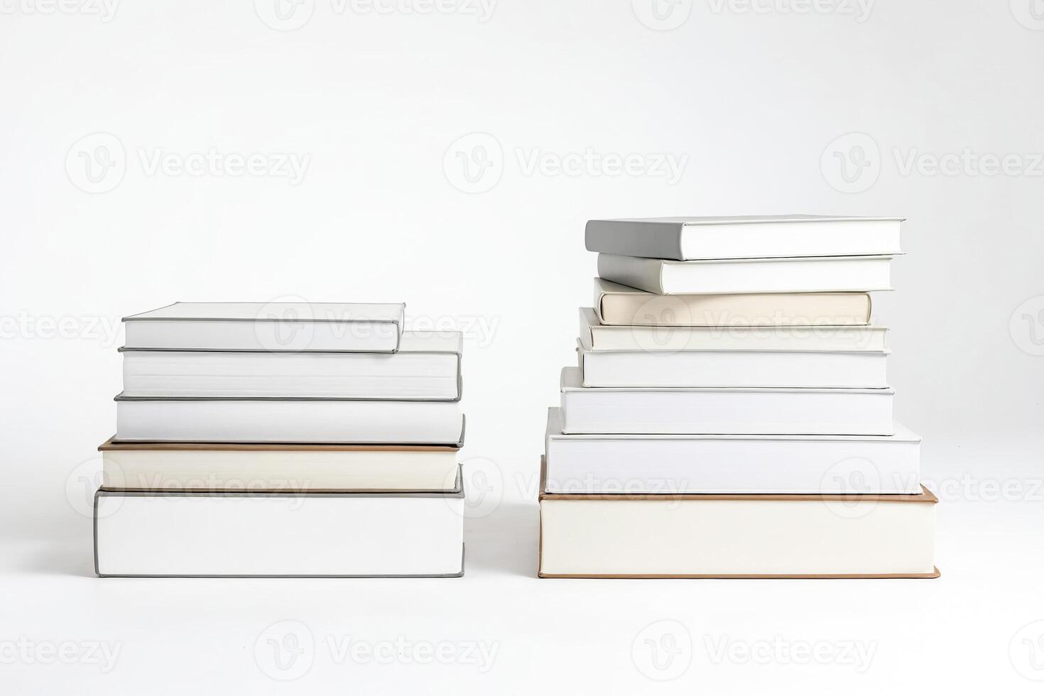 Stack of Books on White Background photo