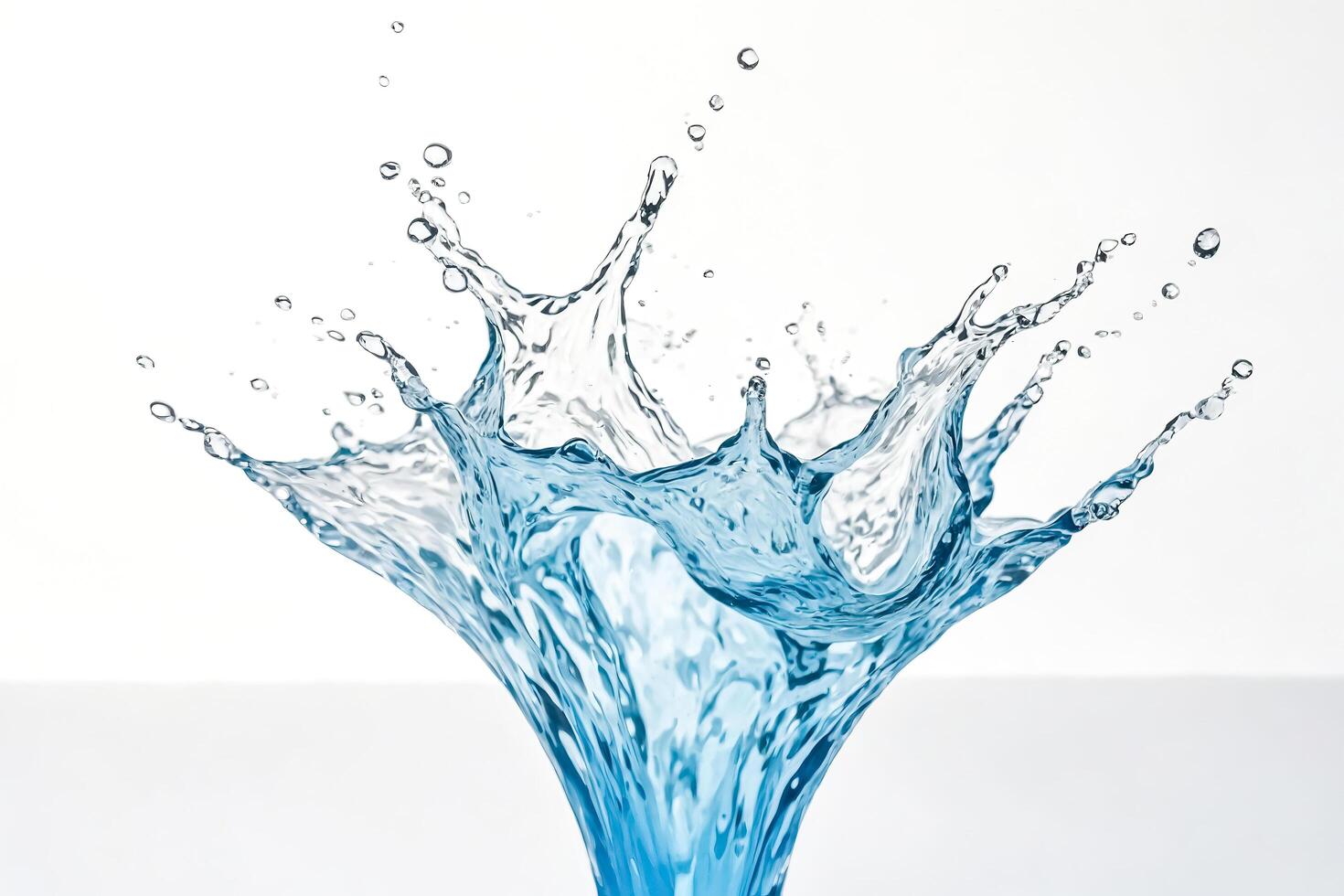 Water Splash on white background photo