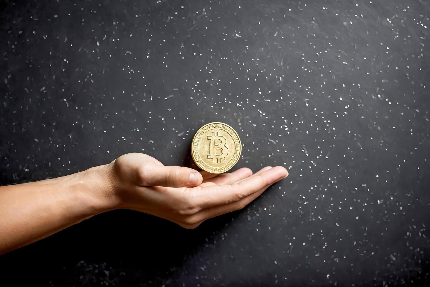 Bitcoin Coin in Hand photo