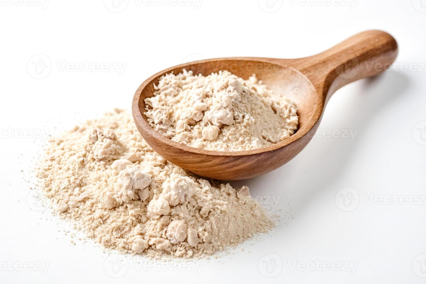 Close-up of Active Dry Yeast in a Wooden Spoon photo