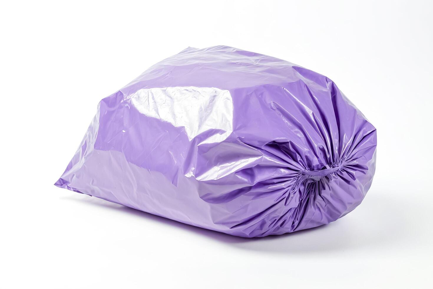 Crumpled Purple Plastic Bag photo