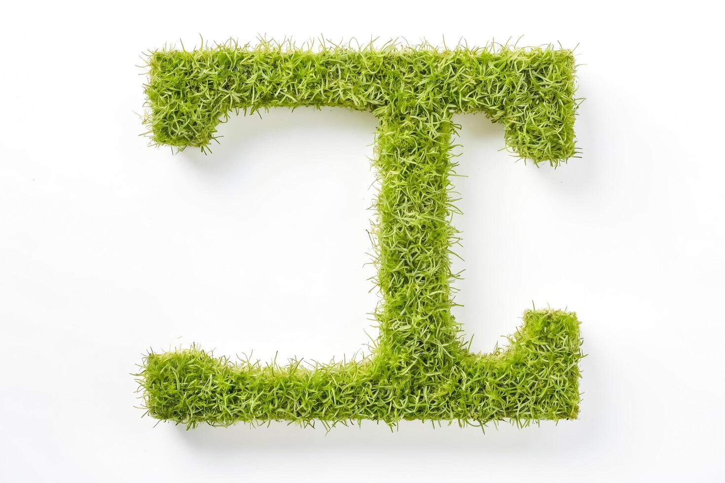 Letter J Made of Grass photo