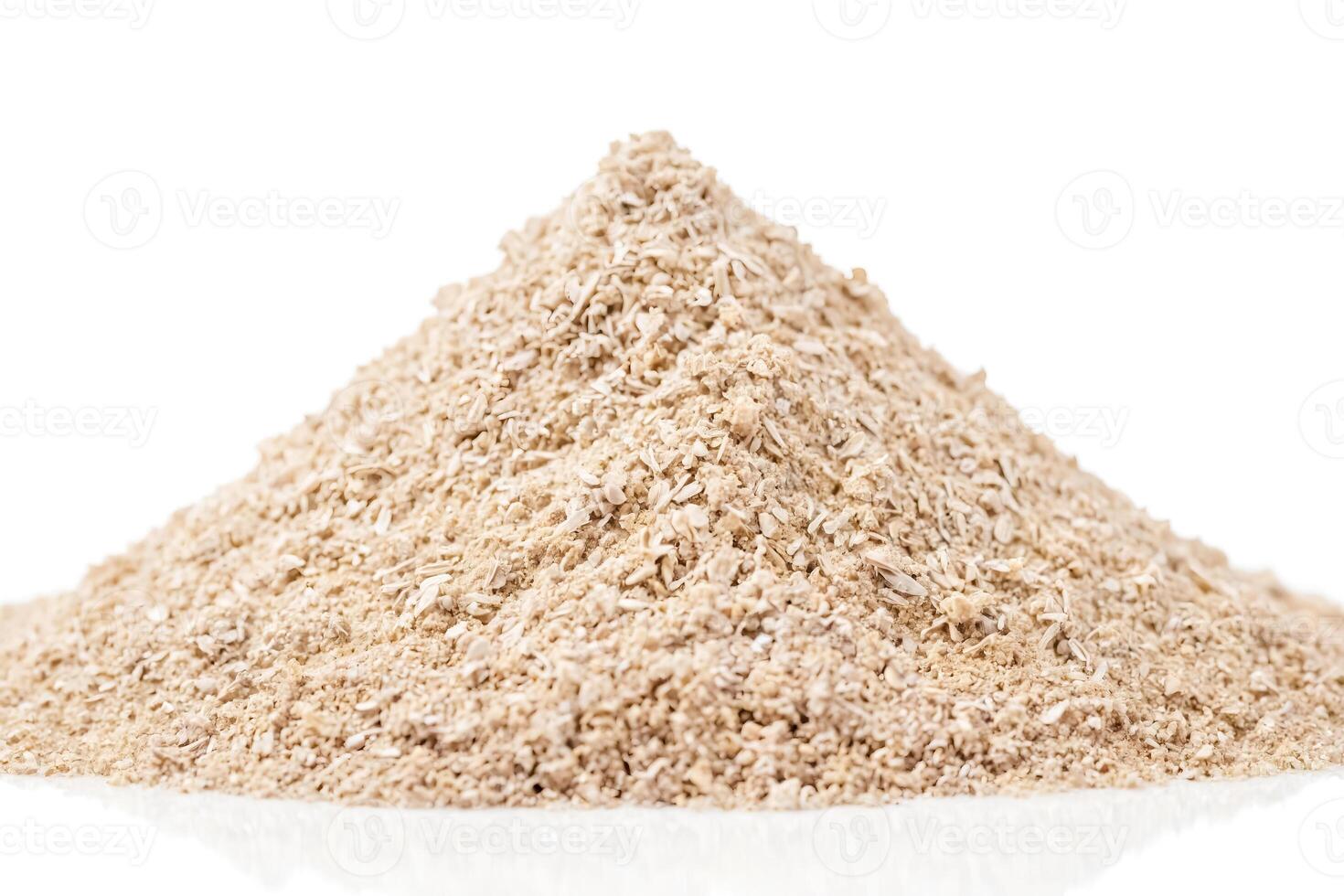 Heap of Dry Grain on White Background photo