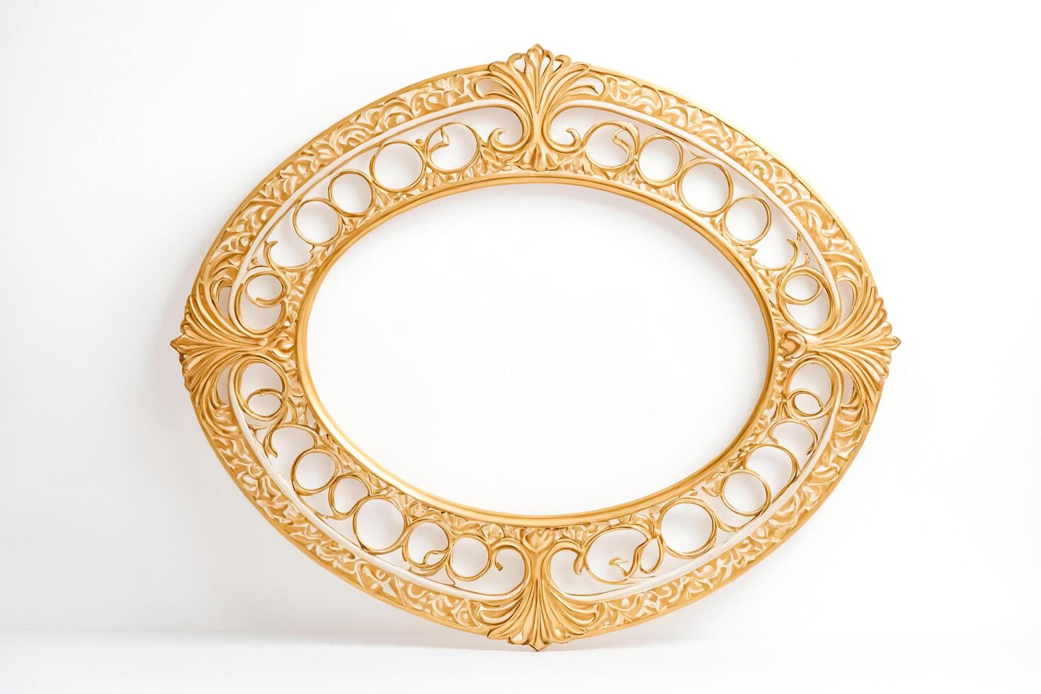 Ornate Gold Oval Frame photo