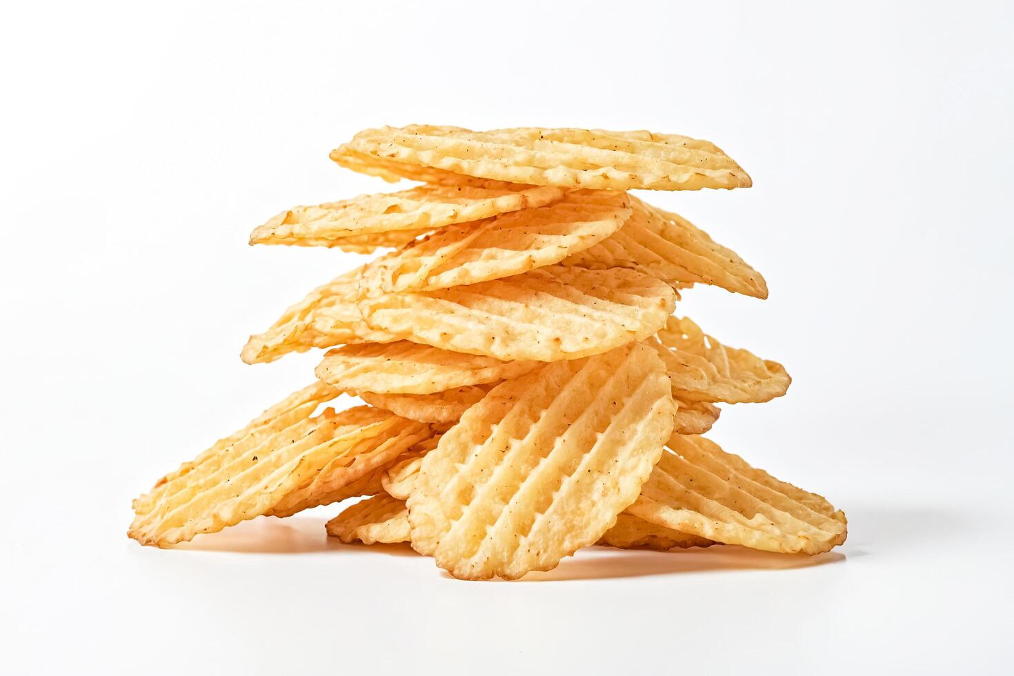 Stack of Crispy Potato Chips photo