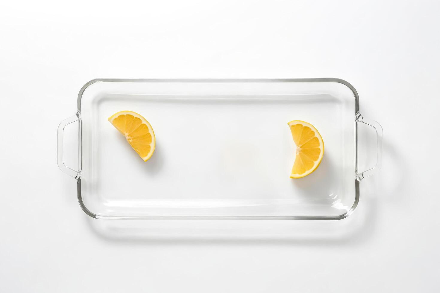 Lemon Slices in Glass Baking Dish photo