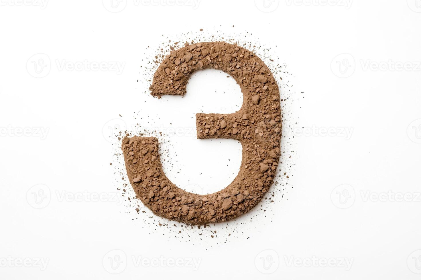 Number 3 Made of Soil photo