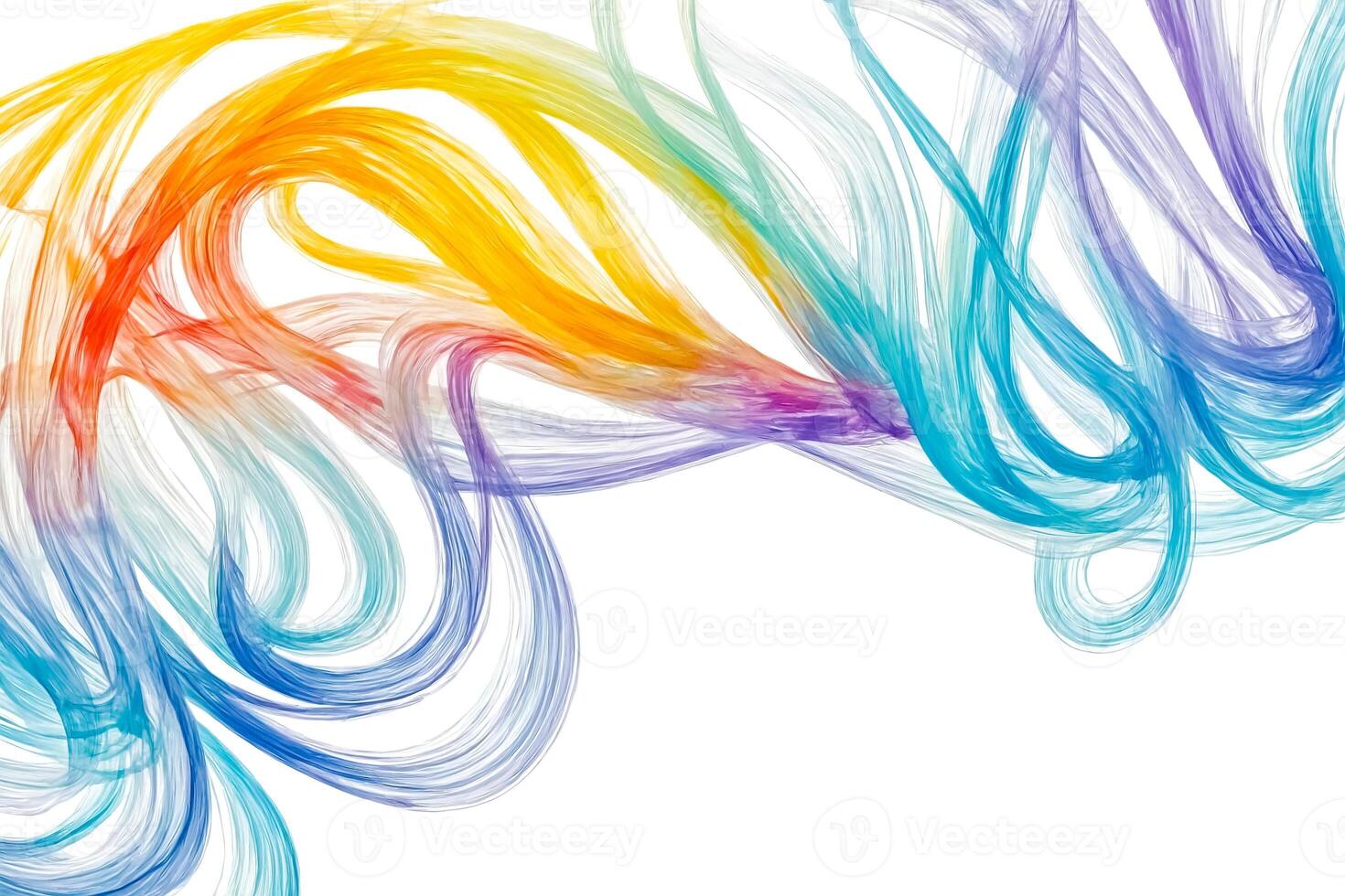 Abstract colorful flowing lines photo
